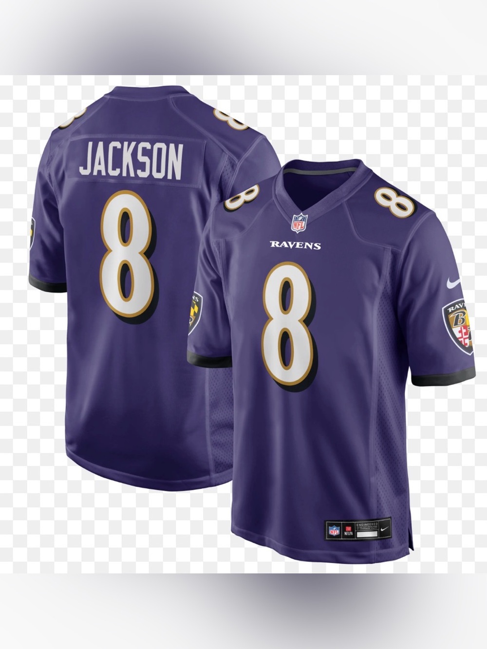 Lamar Jackson #8,Baltimore Ravens Nike  Game Jersey, Kids Size Small.